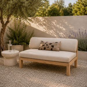 Outdoor Loungebank eikenhout van Atelier Ligne handgemaakt