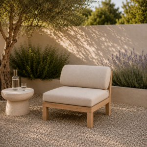 loungestoel outdoor eikenhout handgemaakt Atelier Ligne